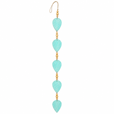 Leaf Painted Wooden Hanging